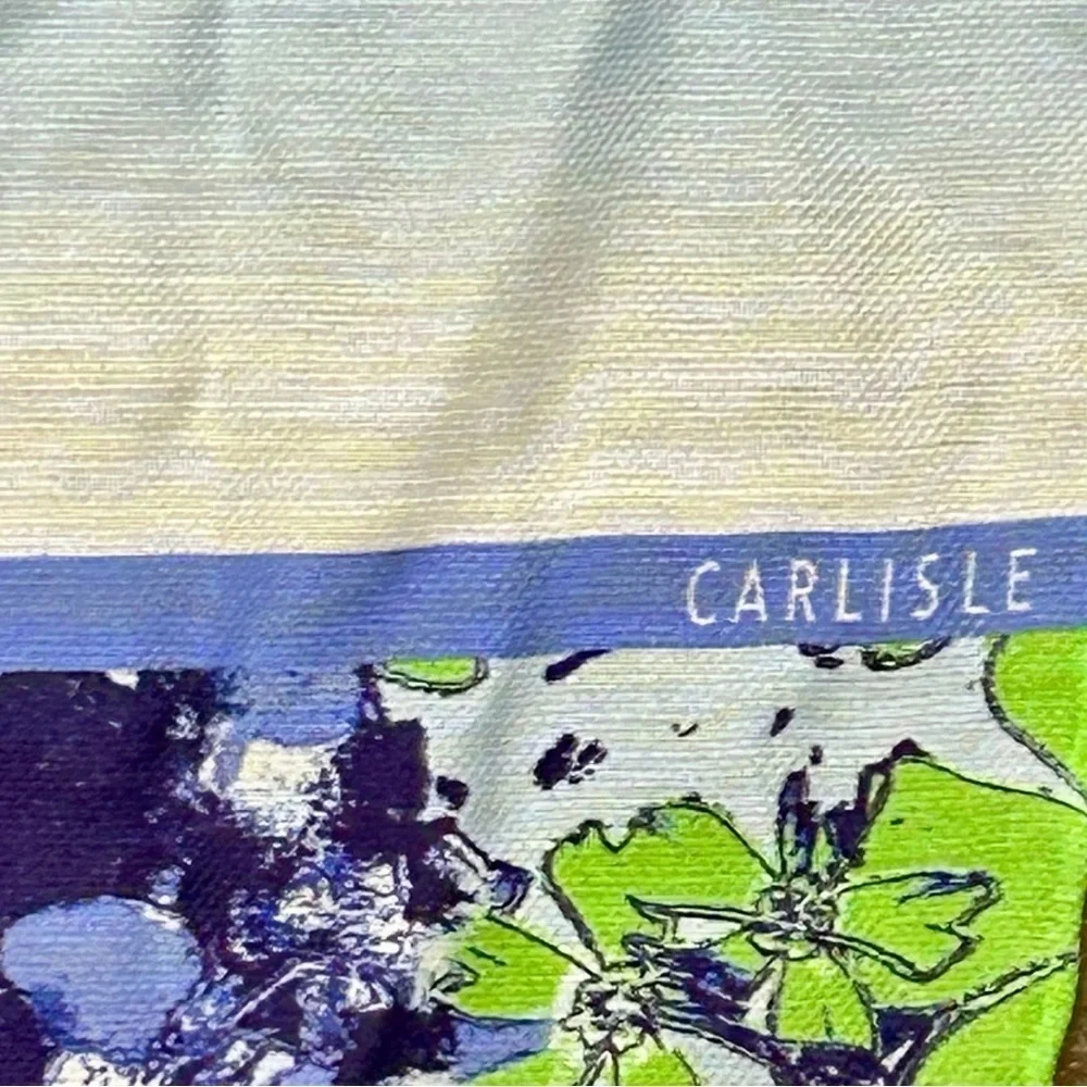 Carlisle Oblong Floral Scarf | Blue Green Print Lightweight Wrap